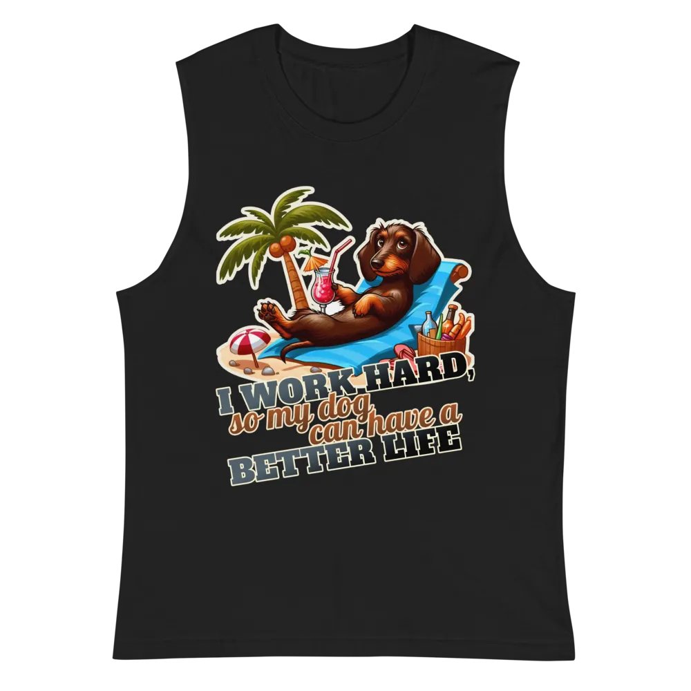 Work Hard – Dachshund Muscle Tank product image (3)