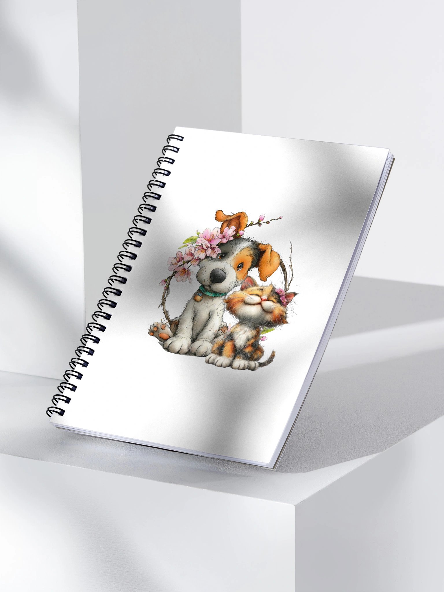 Dog And Cat Floral Notebook product image (3)