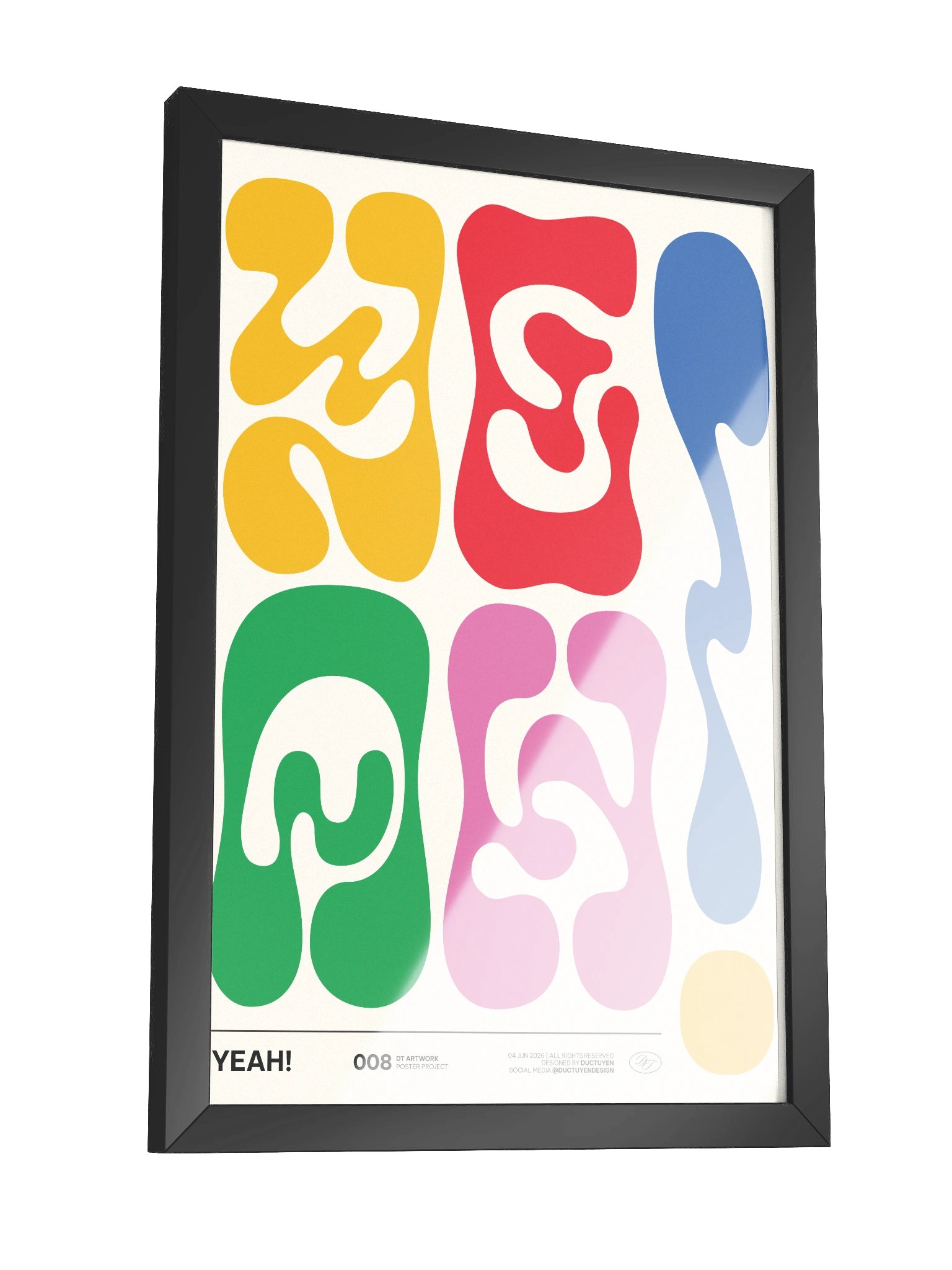 "YEAH!" Typography Framed Poster product image (9)