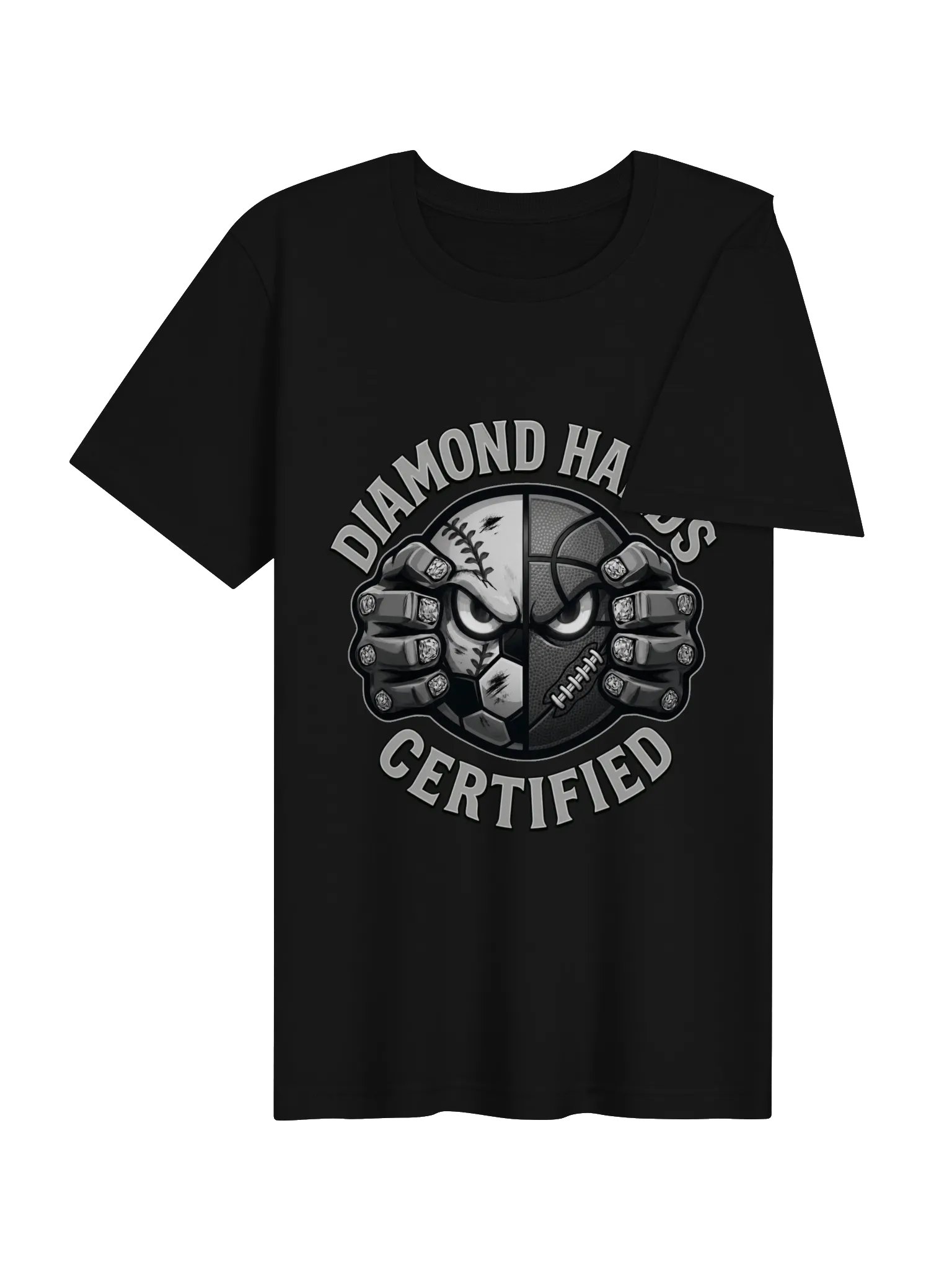 Super Soft Diamond Hands Certified Tee — Grayscale product image (3)