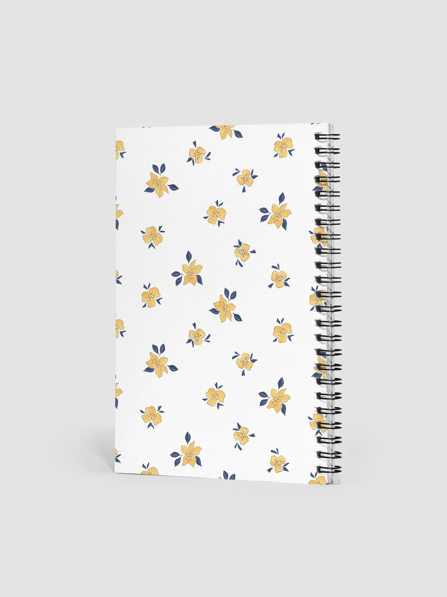 Yellow Flower Pattern Spiral Notebook product image (2)