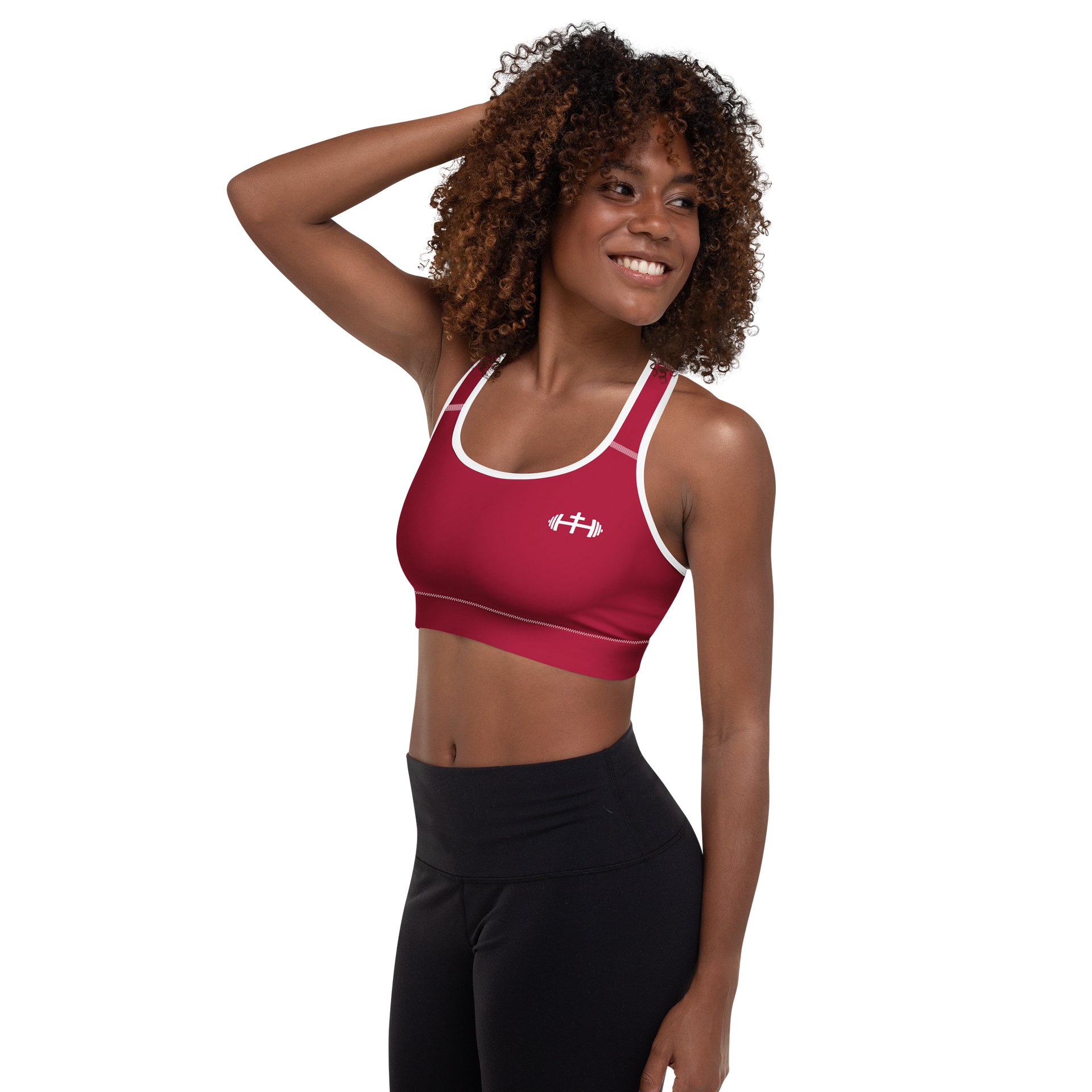 His House Womens Padded Sports Bra - Red product image (5)
