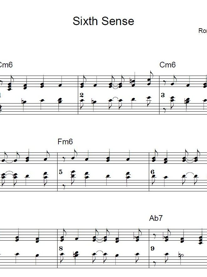 Sixth Sense - ModJazz - Piano sheet music product image (1)