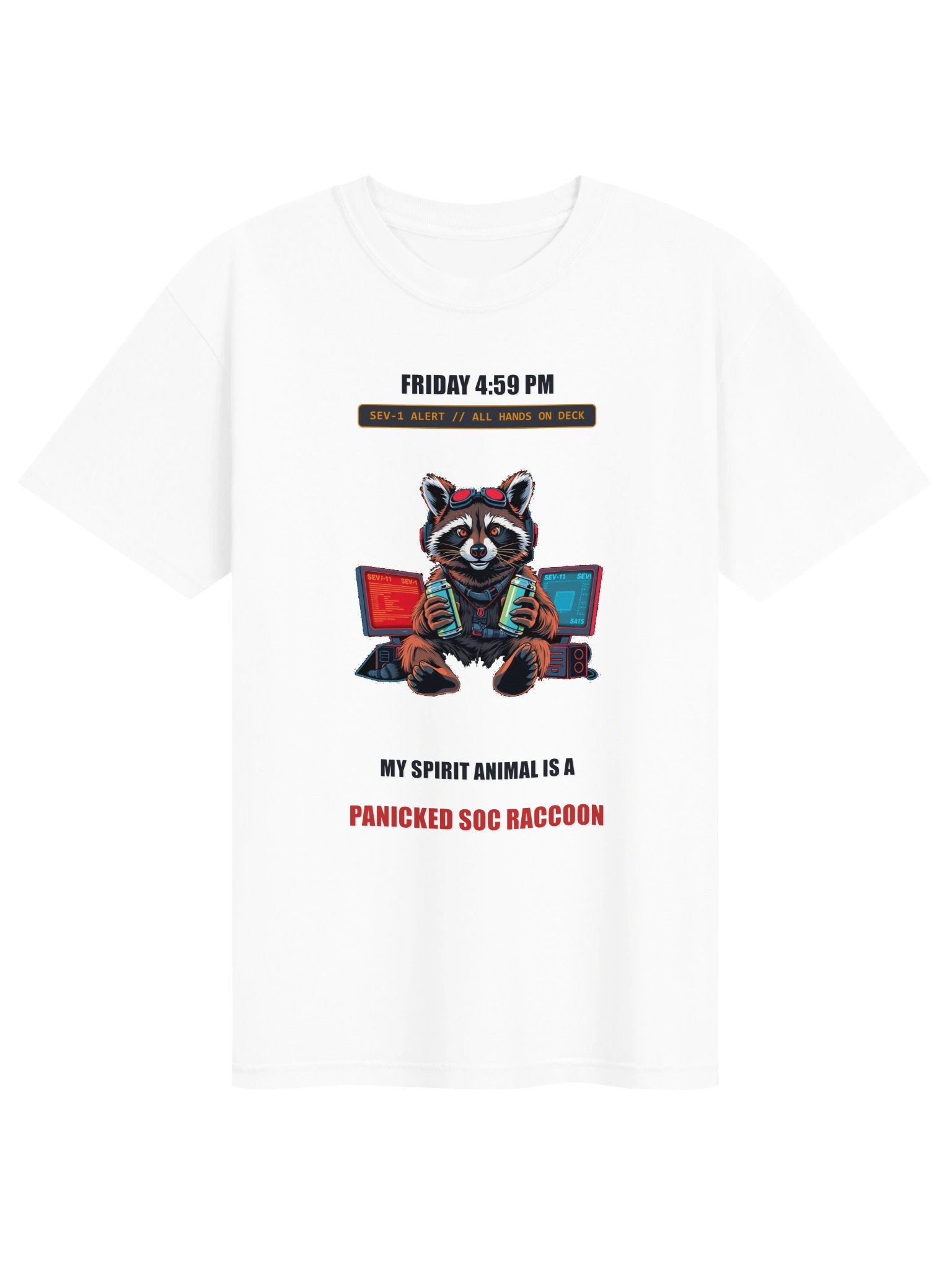 Friday 4:59 PM // The SOC Raccoon Heavyweight Tee - Light product image (7)