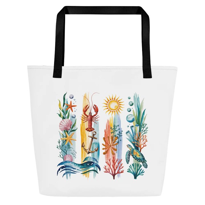 Watercolor Ocean Life Tote Bag product image (1)