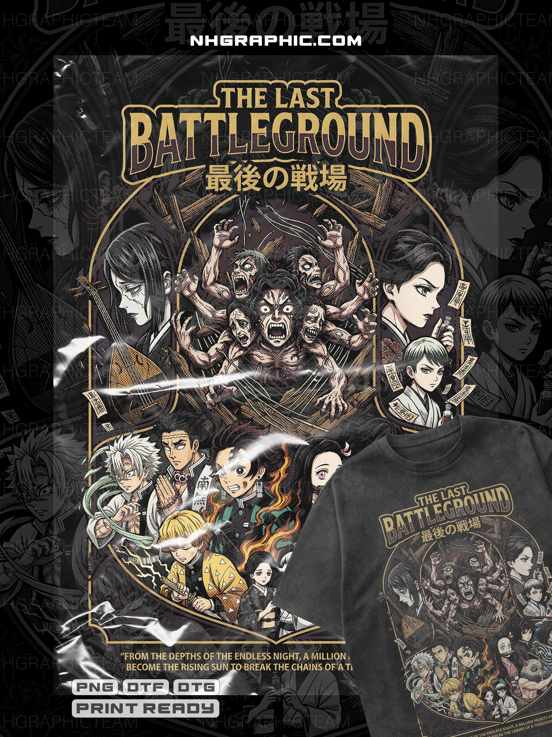 18 Legendary Demon Slayer Halftone Shirt PNGs product image (4)