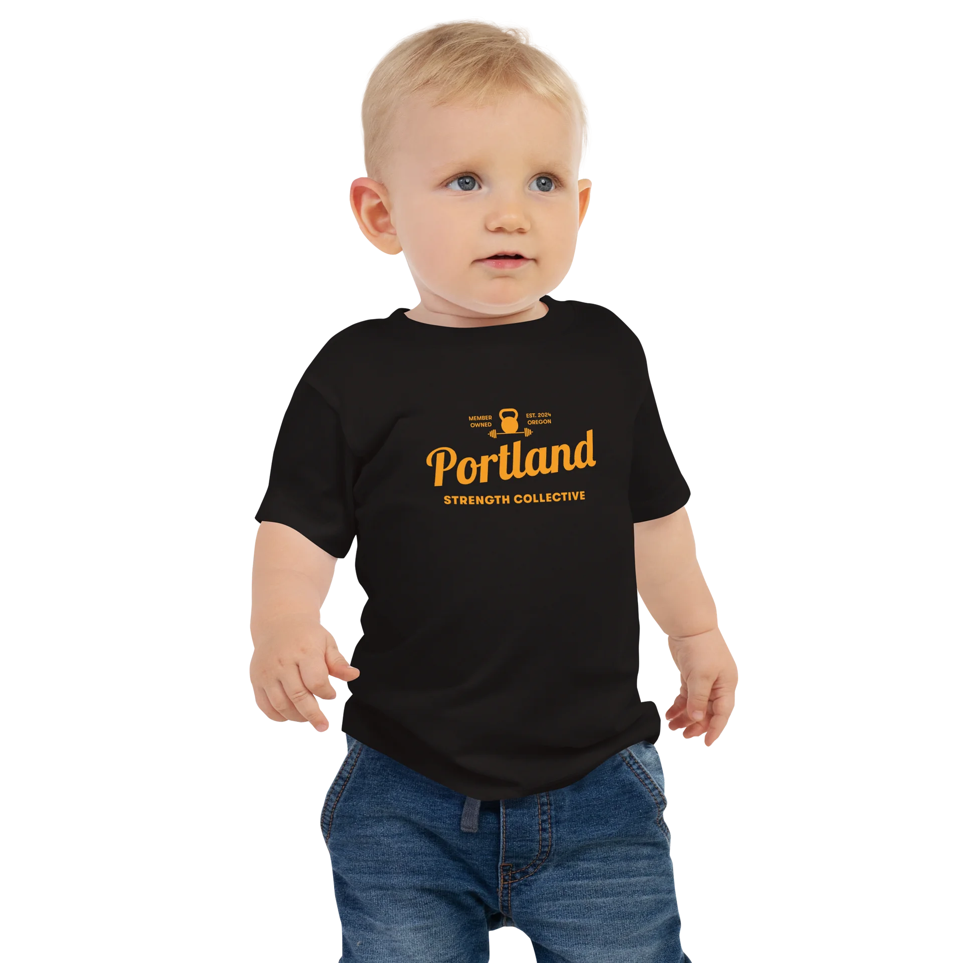 Baby PSC "Say Cheese" Tee (Gold Logo) product image (1)