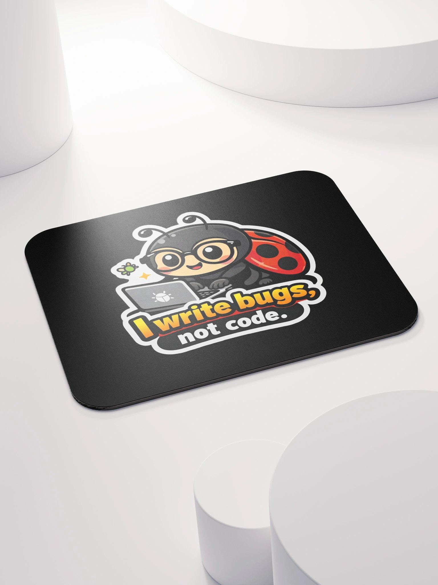 I Write Bugs Not Code Mouse Pad | Funny Programmer Desk Accessory product image (4)