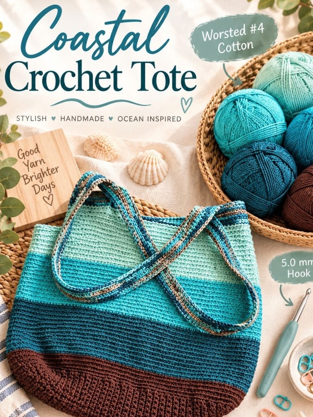 Crochet Market Bag Pattern PDF | Easy Tote Bag Crochet Pattern | Mesh Beach Bag | Shoulder Bag | Beginner Crochet Pattern | Instant Download product image (3)