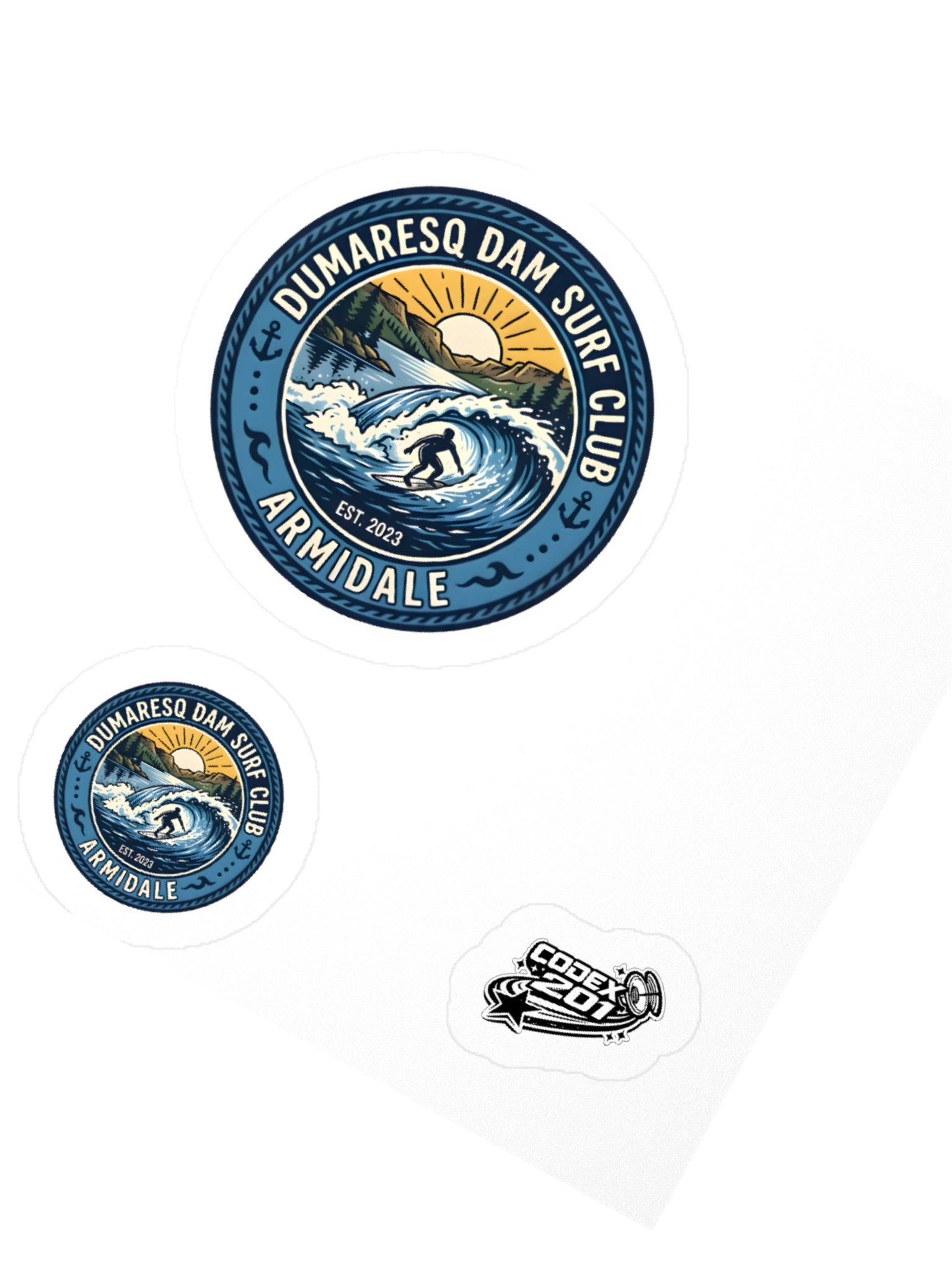 Dumaresq Dam Surf Club Kiss Cut Stickers product image (5)