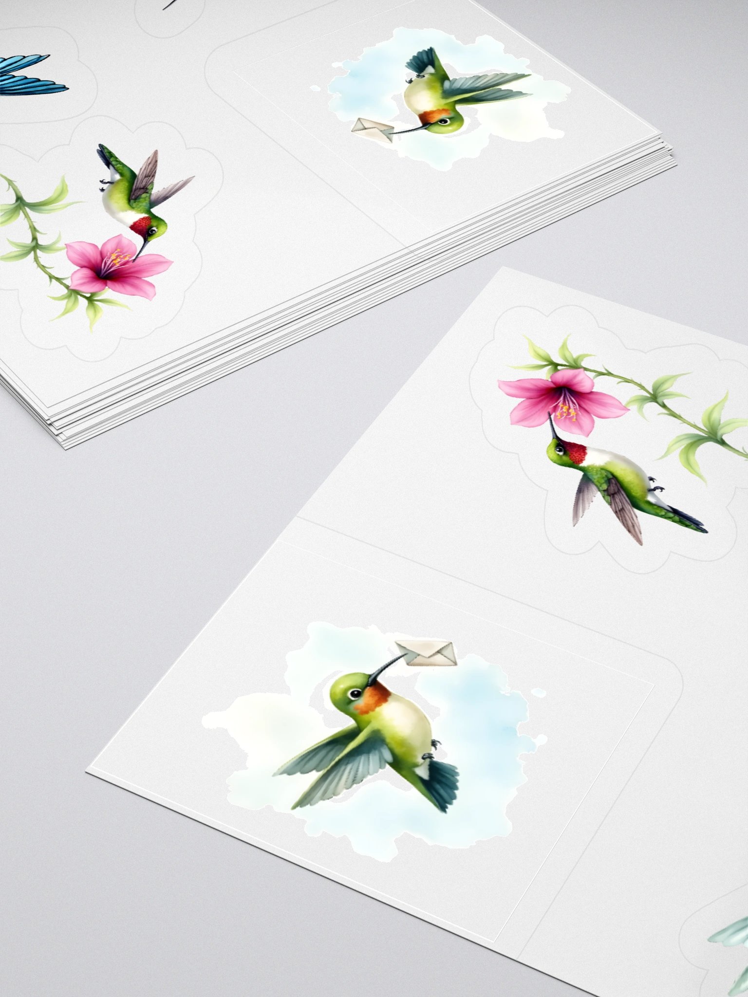 Vibrant Hummingbird Kiss Cut Stickers Set product image (12)