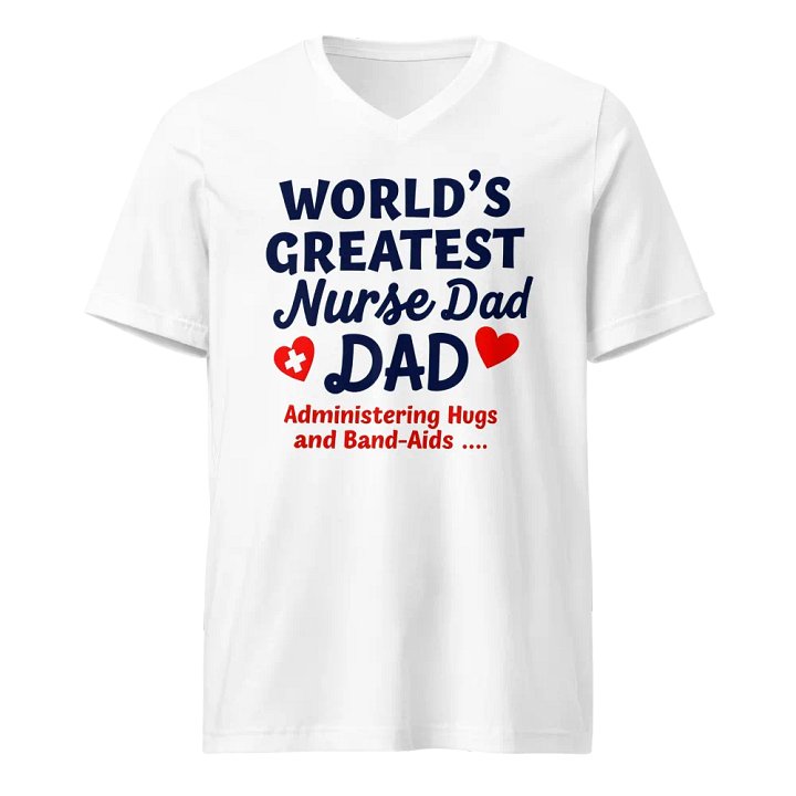 World's Greatest Nurse Dad V-Neck Tee product image (1)