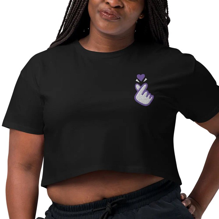 borahae embroidered crop tee product image (2)