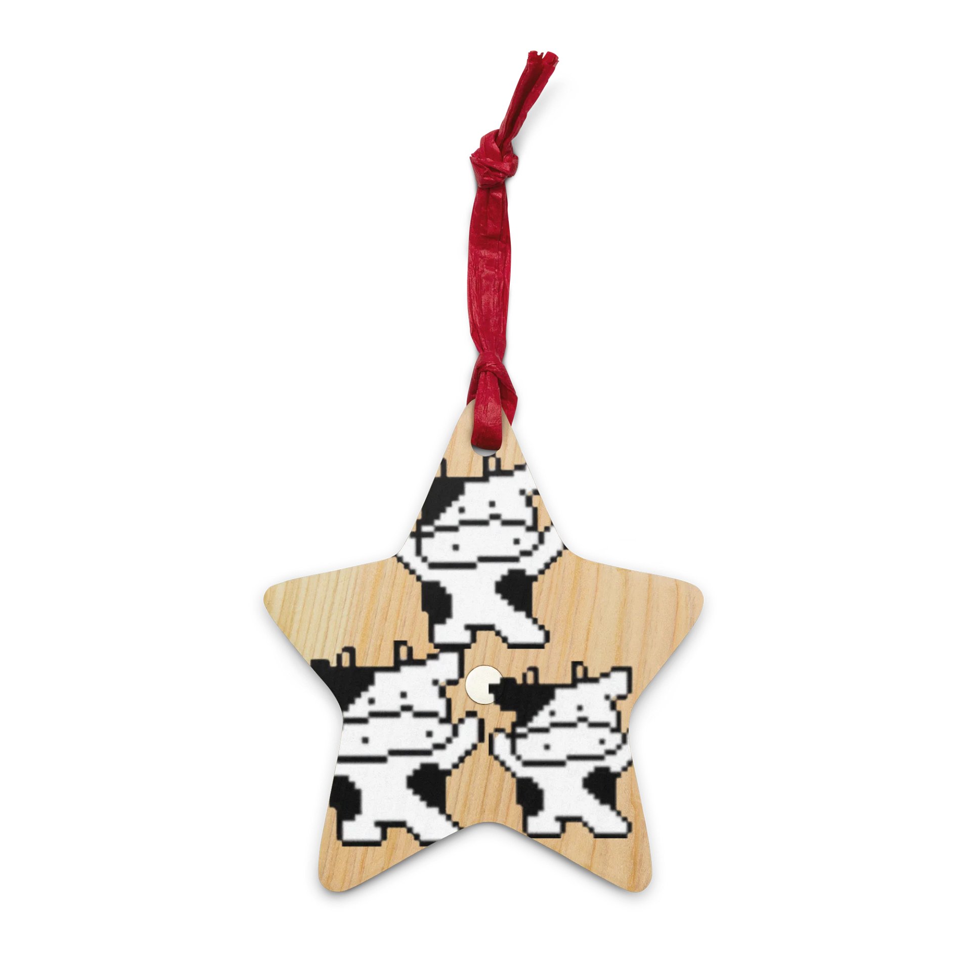 Pixelated Expression Wooden Ornaments product image (10)
