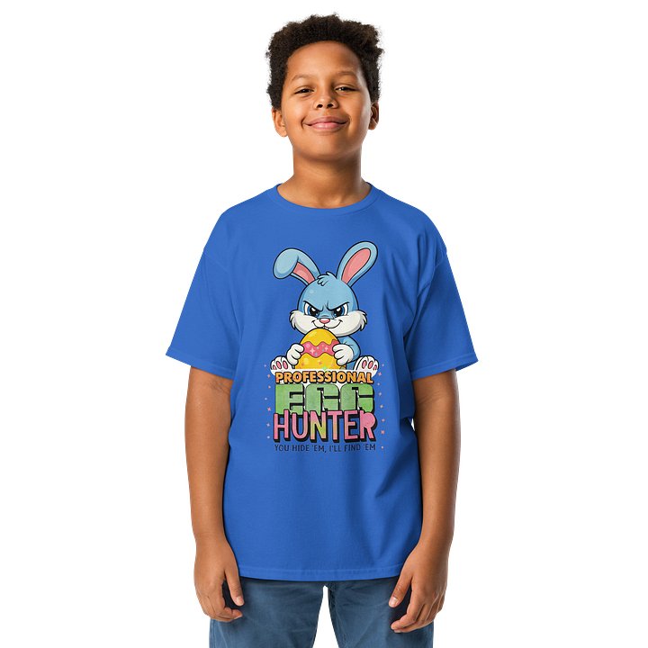 Professional Egg Hunter – Funny Easter Bunny Kids Tee product image (2)