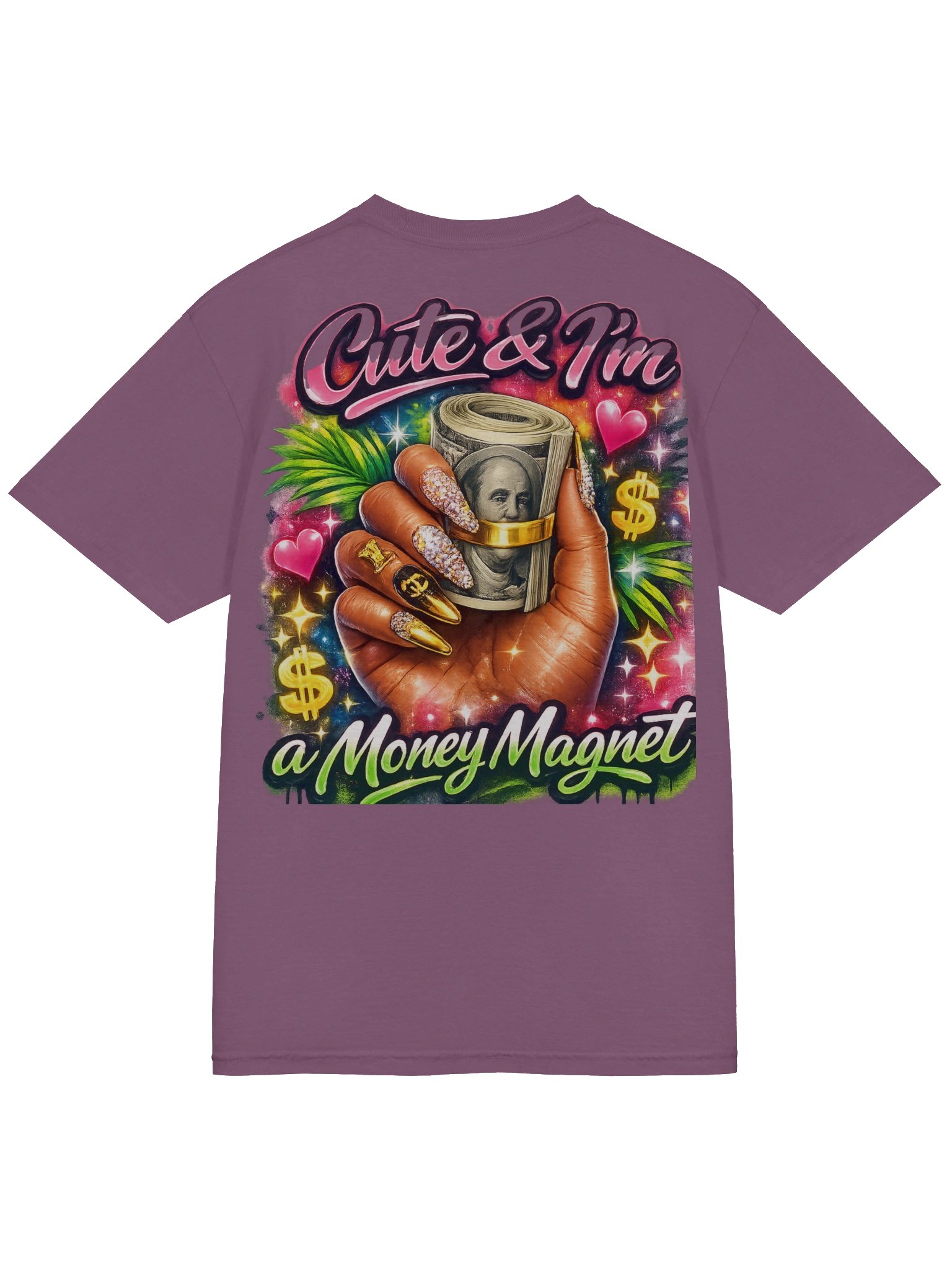 Cute & I’m a Money Magnet T-Shirt | Manifestation Streetwear product image (30)