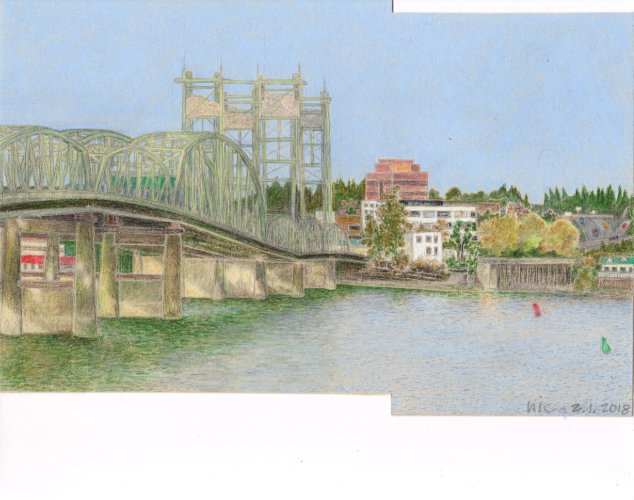 View from the Jantzen Beach Hotel in Portland, Oregon 02.01.18 print (Right Side) product image (1)