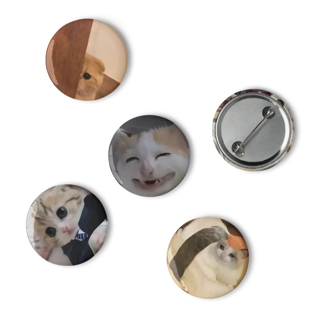 Set of Pin Buttons: Meme Cats 41 product image (6)