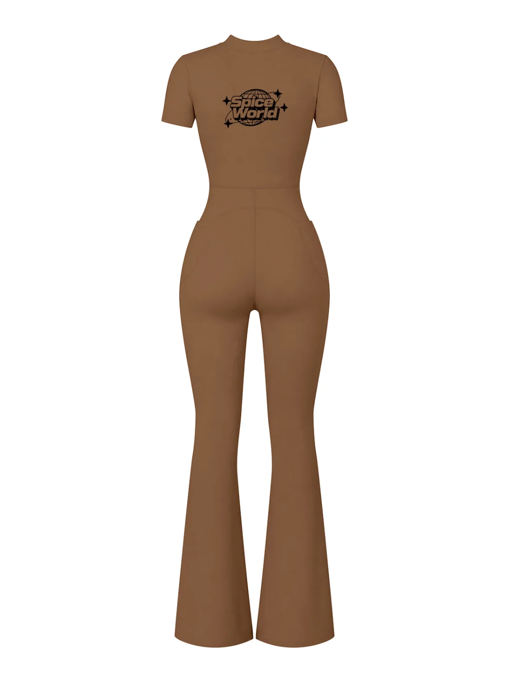 Women’s Tight Flared Leg Quarter-Zip Jumpsuit product image (4)