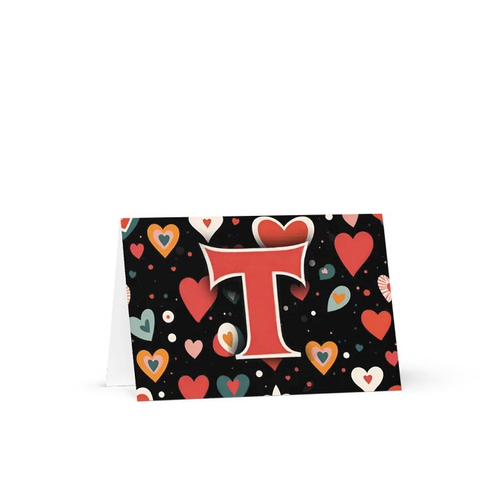 Valentine’s Monogram Letter T(5) Card product image (4)