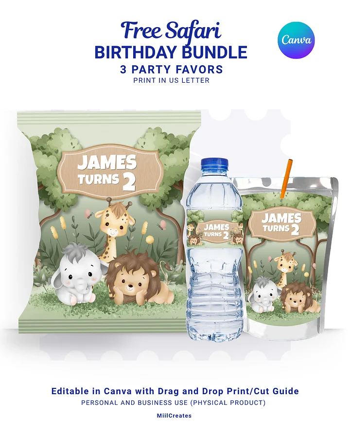 Free Safari Birthday Party Favors product image (1)
