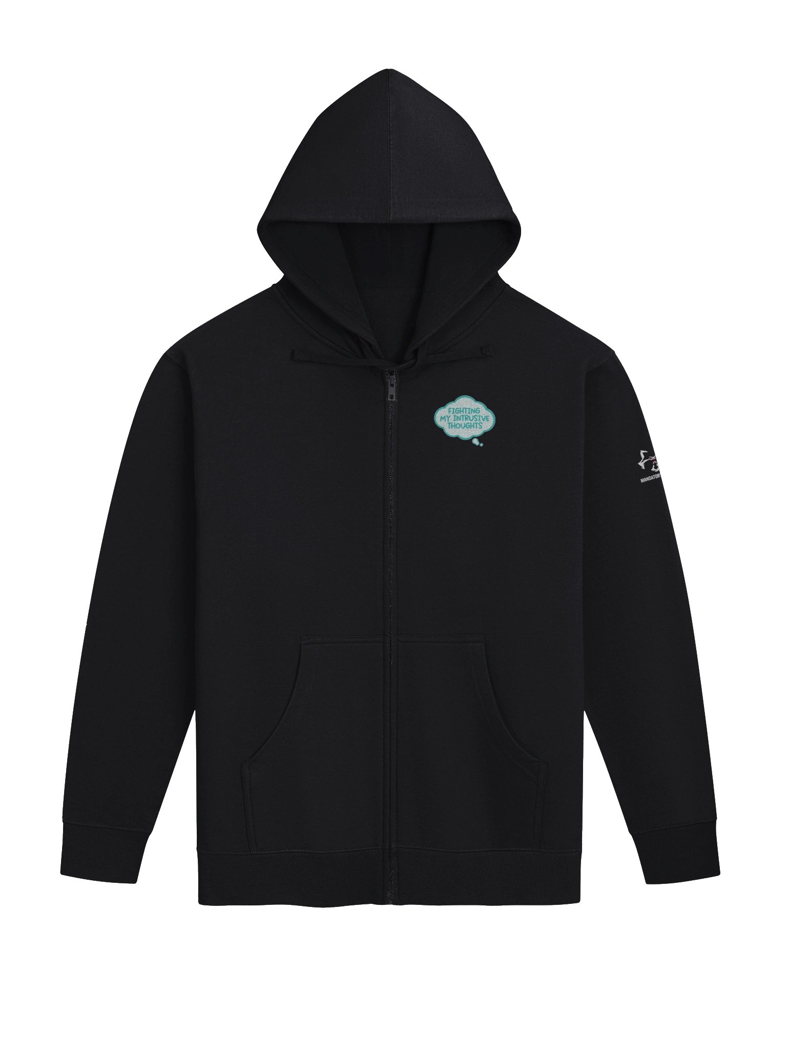 Fighting My Intrusive Thoughts Fleece-Lined Zip-Up Hoodie product image (1)