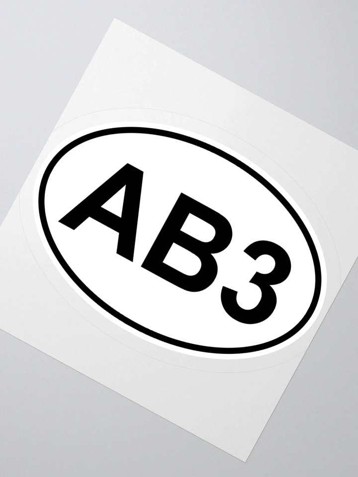 AB3 Oval Sticker product image (2)