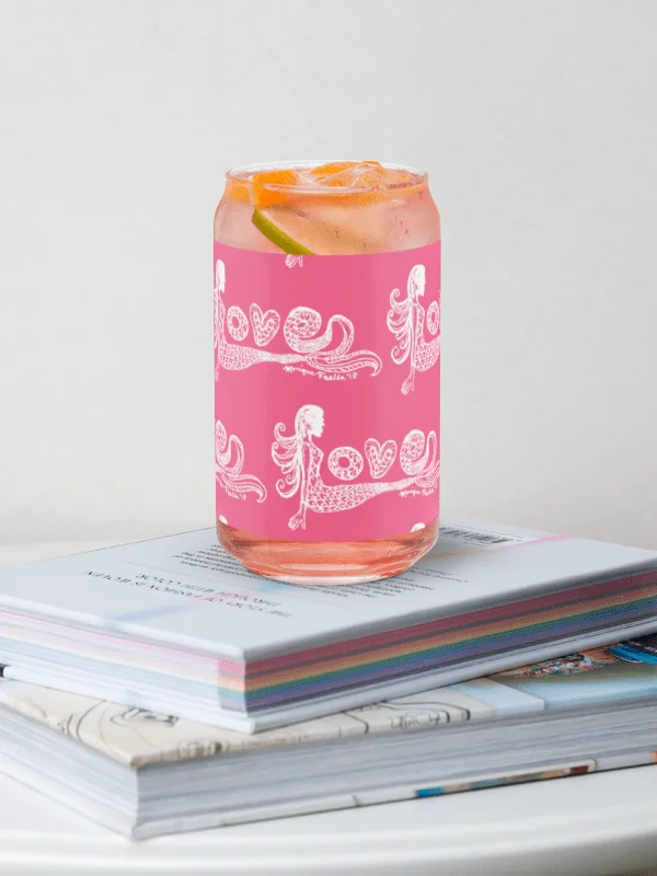 Mermaid Love | Elegant Can-Shaped Glass product image (7)