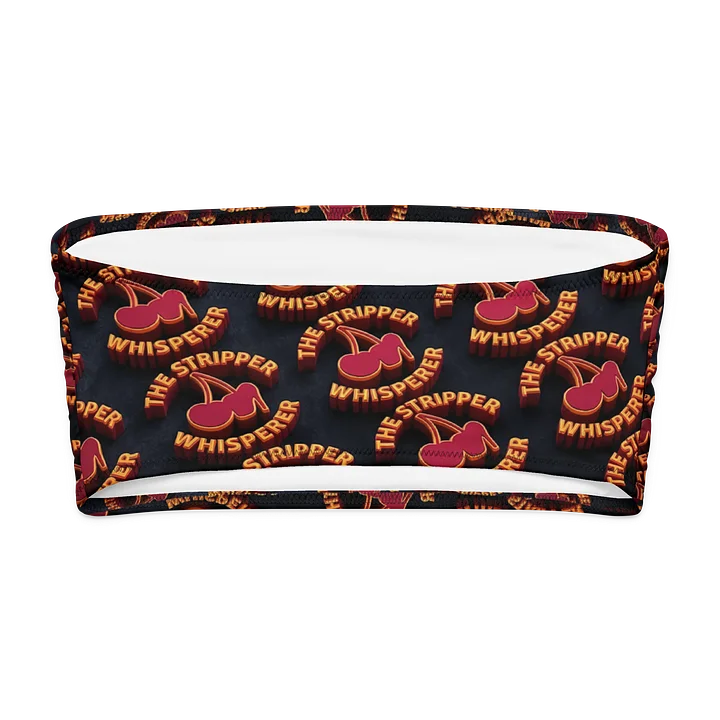 neon cherry all over print recycled bandeau bikini product image (2)