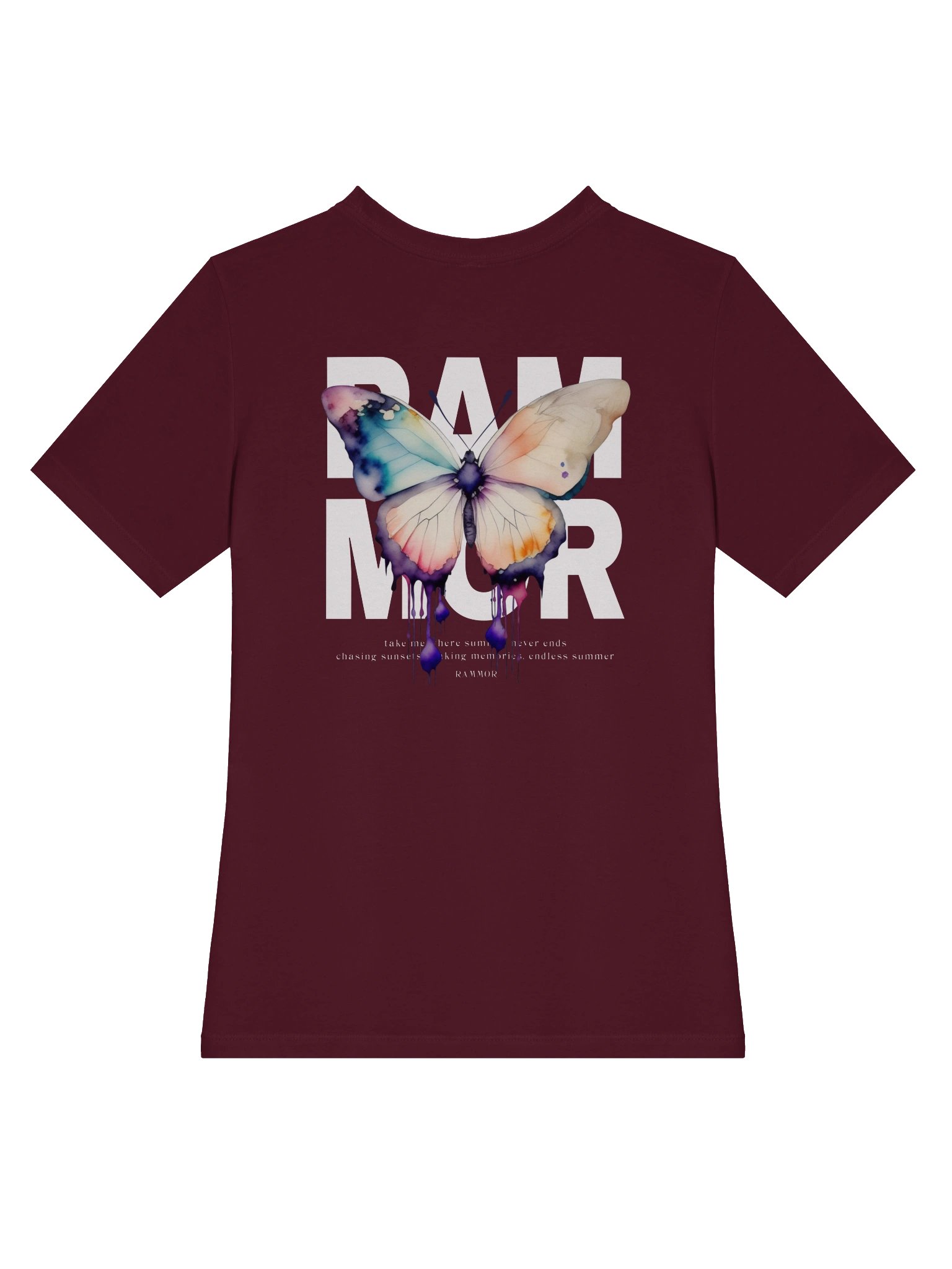 Butterfly Women's Tee Black / Dark Red product image (14)