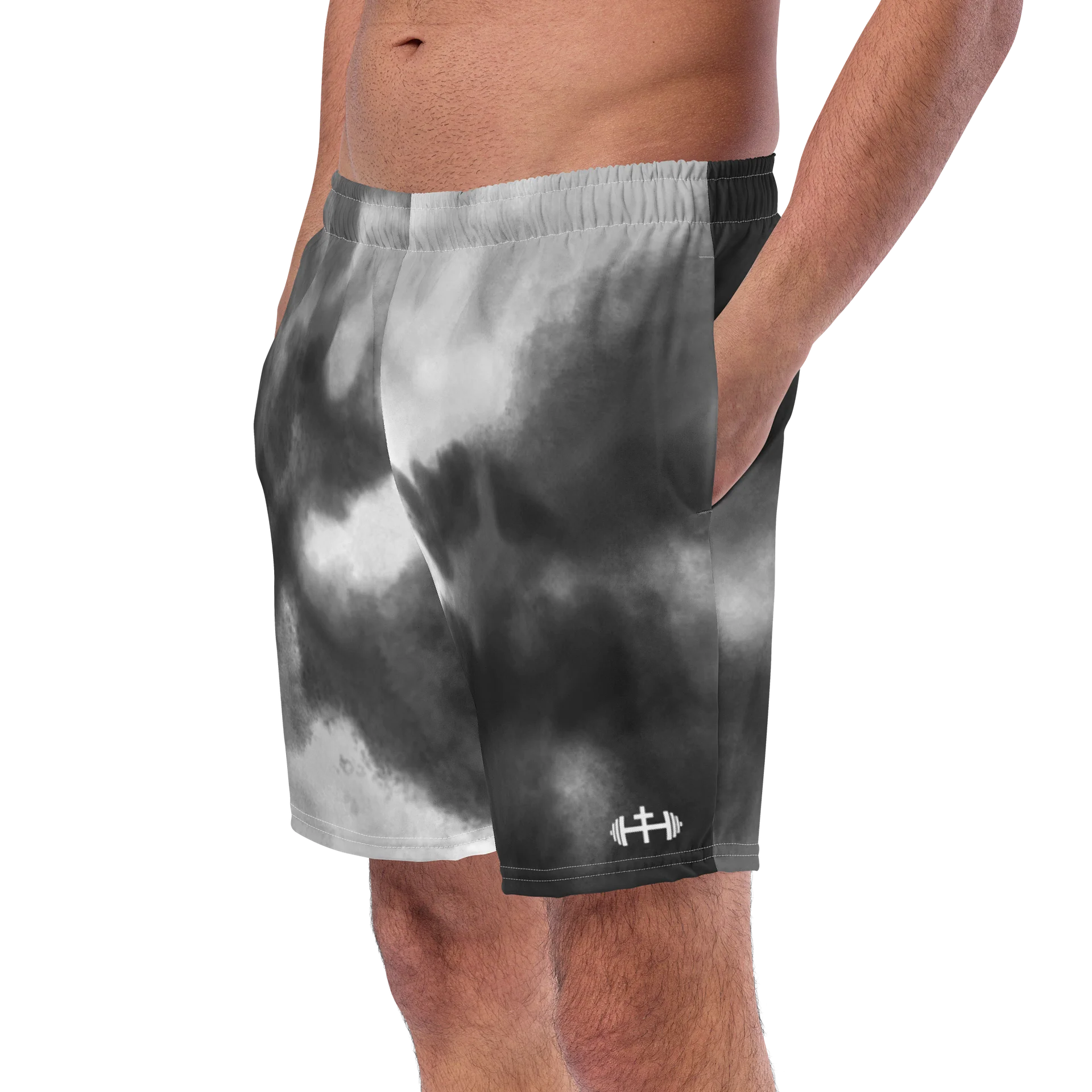His House Mens Swimsuit - B&W Tie Dye product image (2)