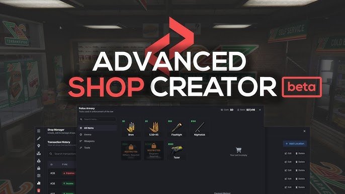 Shops Creator for FiveM | ESX, Qbox, QBCore product image (1)