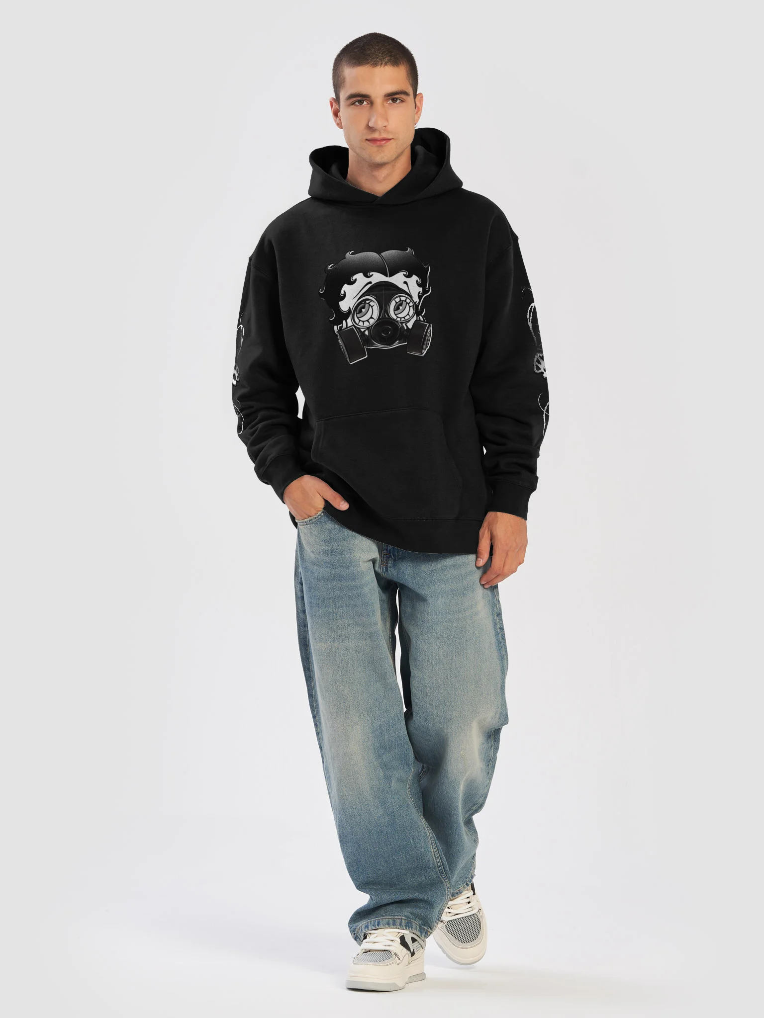 6ixblades Boop Gas Mask Hoodie product image (5)
