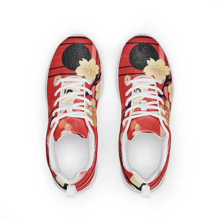 Japanese Folding Fan Women's Athletic Shoes | Traditional Sakura Art Sneaker product image (2)