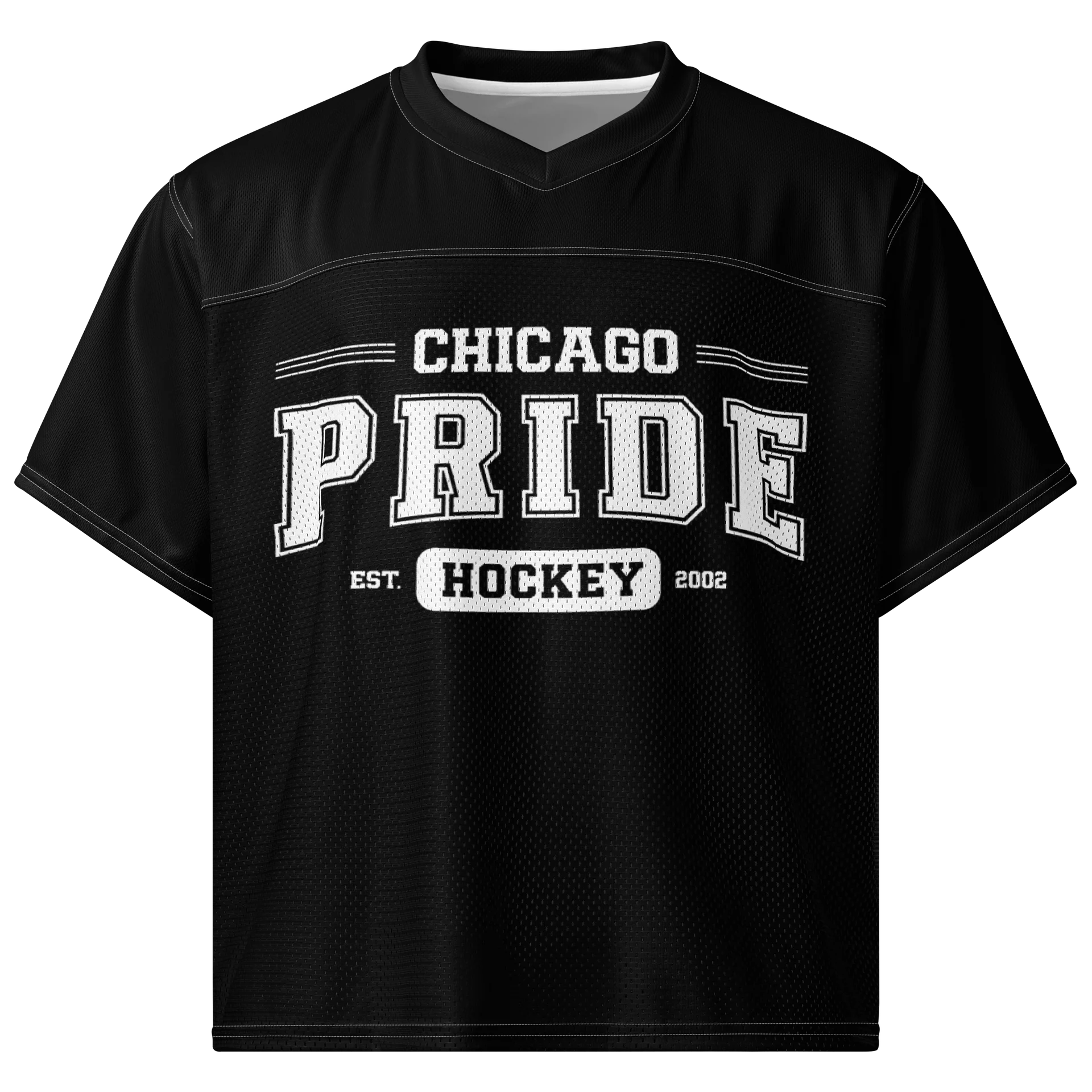 Chicago Pride Hockey Mesh Jersey Tee (Black Version) product image (1)