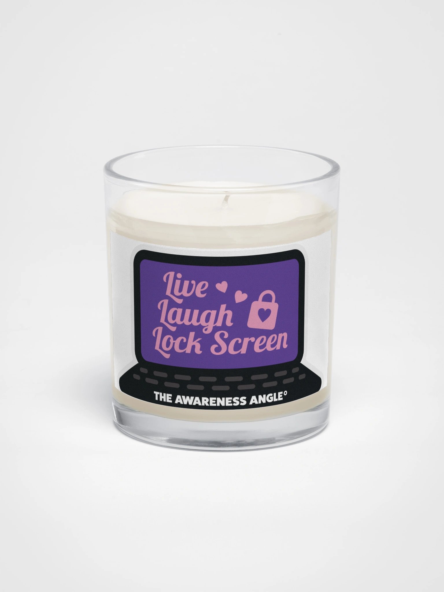Live Laugh Lock Screen candle product image (1)