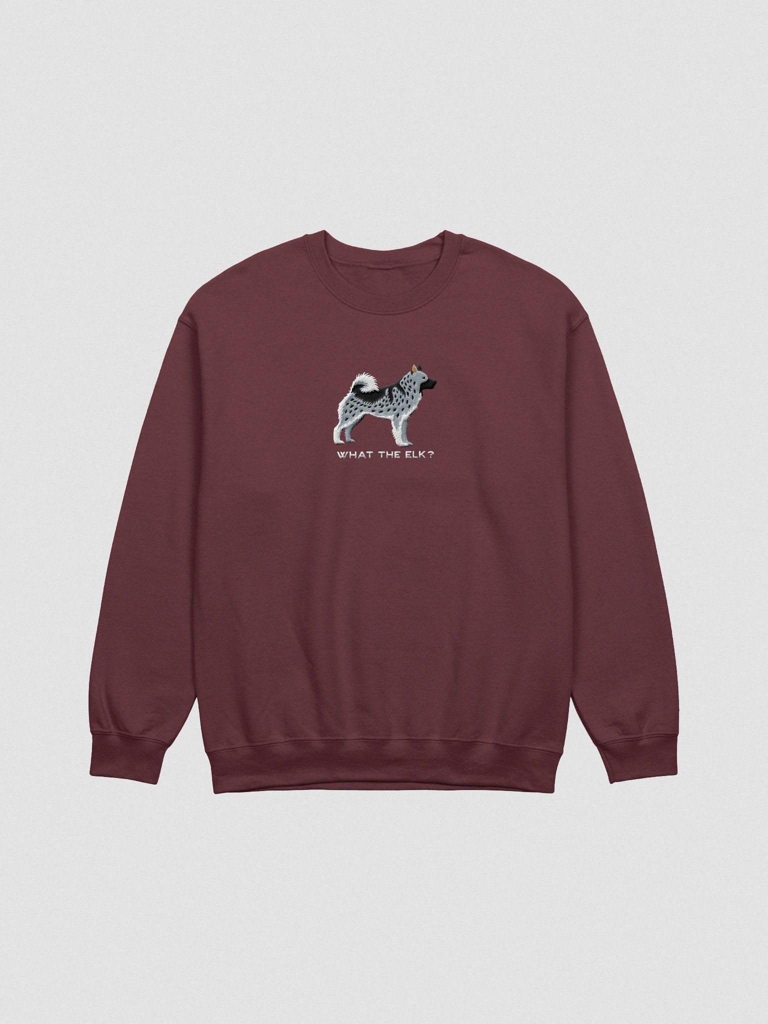 What the Elk? Sweatshirt (Embroidered) of a Norwegian Elkhound(Gray) product image (4)