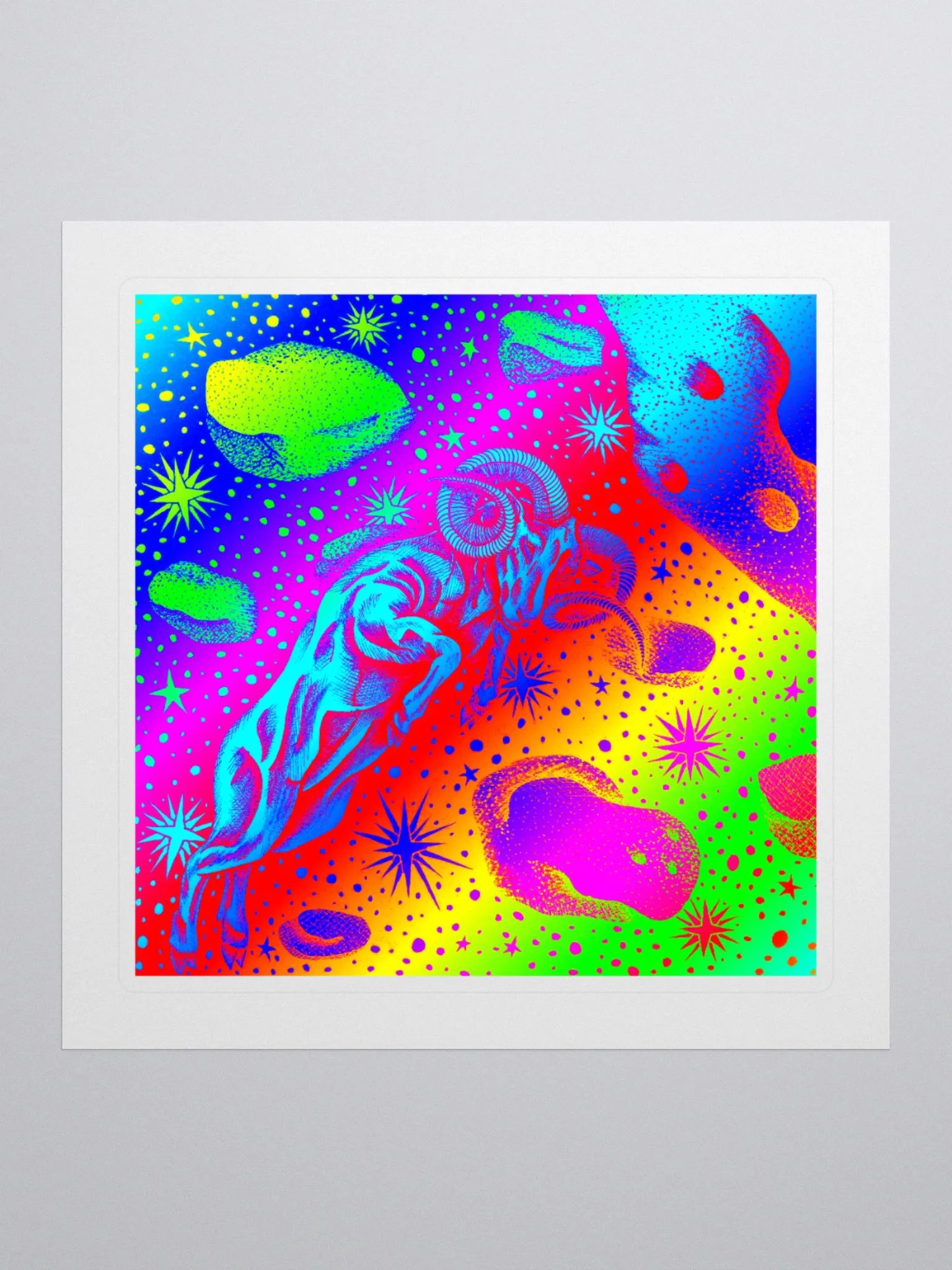 Limited Edition Full Rainbow Aries Zodiac Kiss Cut Stickers product image (1)