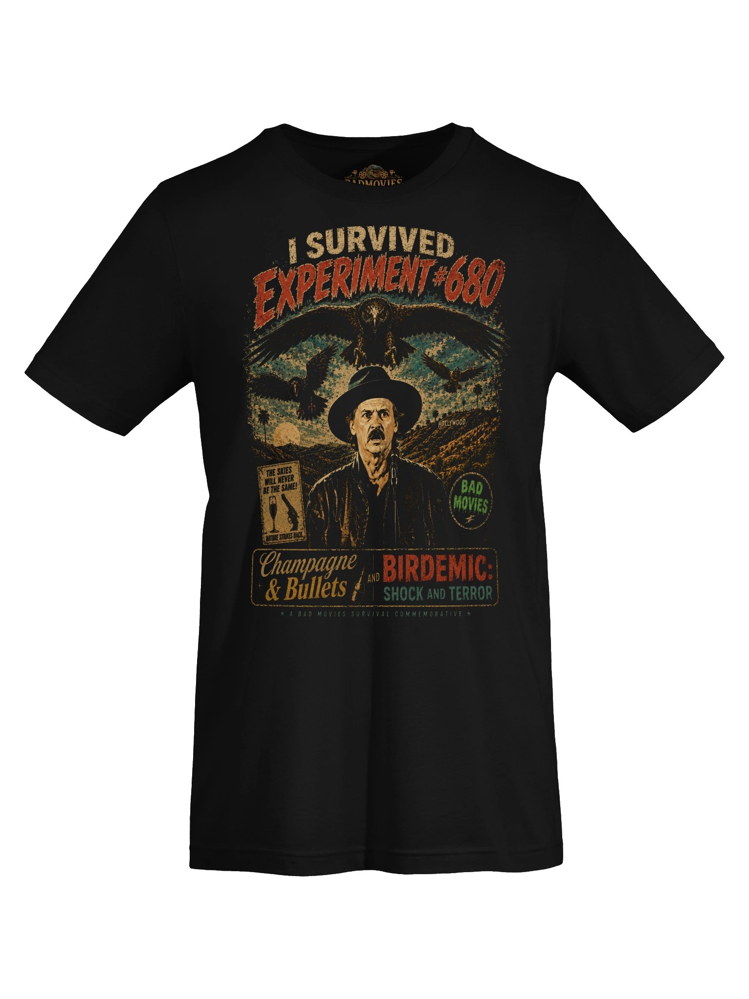 I Survived Experiment #680 — Champagne & Bullets x Birdemic Shirt product image (5)