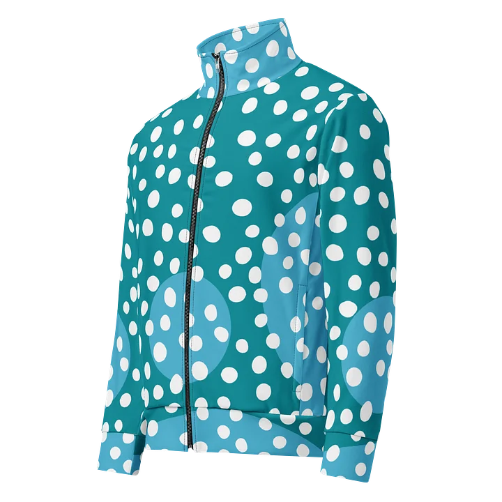 Teal Wave Polka Dot Track Jacket product image (1)