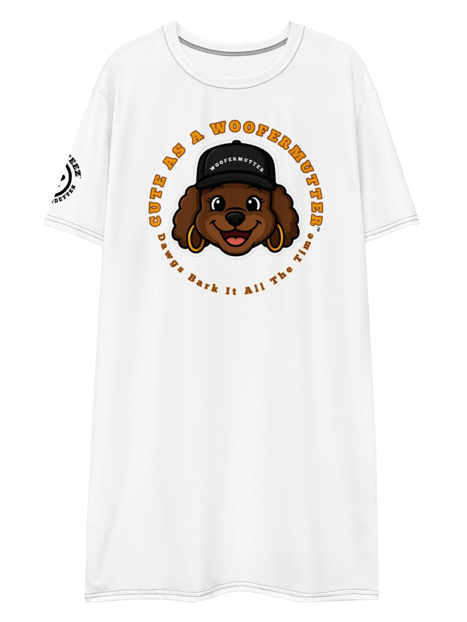 Cute As A WooferMutter™ Brown Poodle T-shirt Dress product image (2)