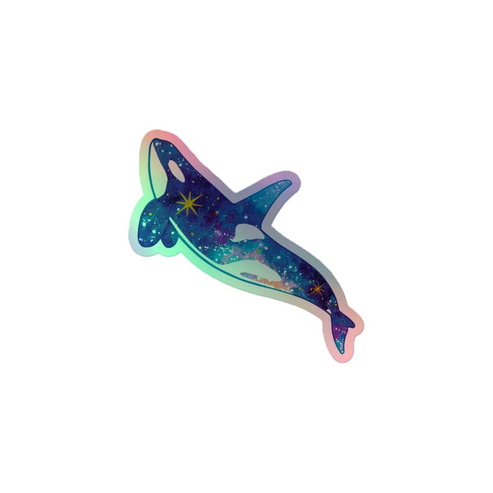 Galaxy Orca - Holographic Sticker product image (3)