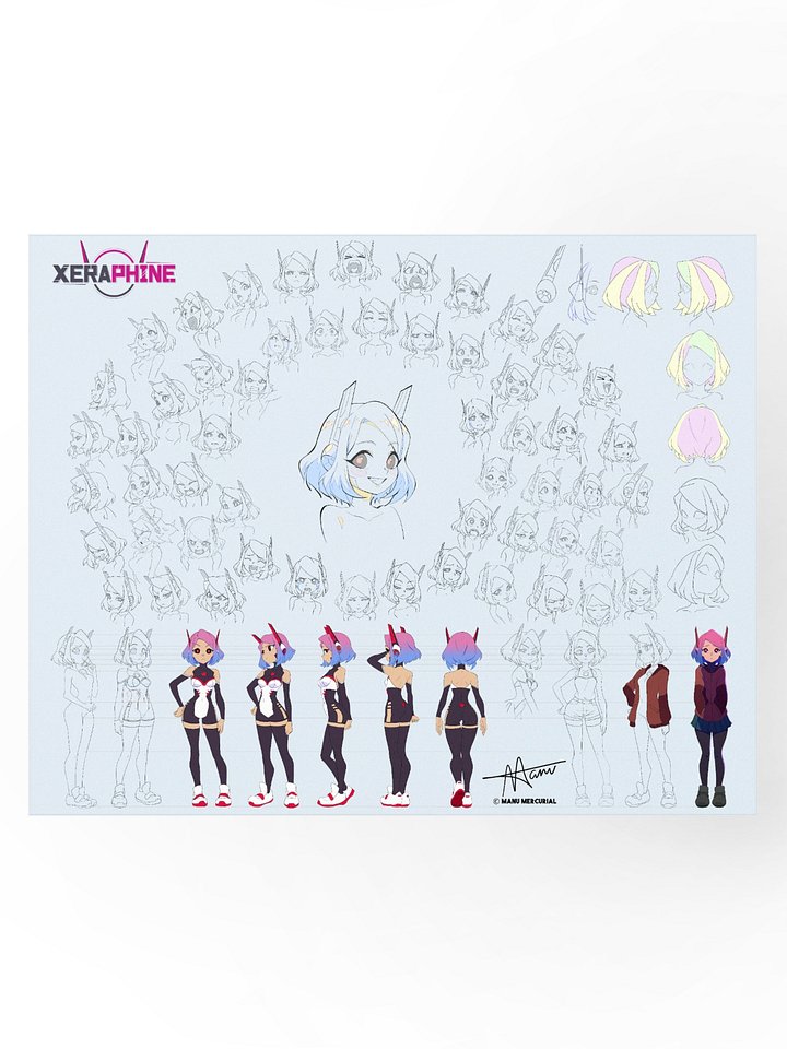Xeraphine Official Character Sheet Poster product image (1)
