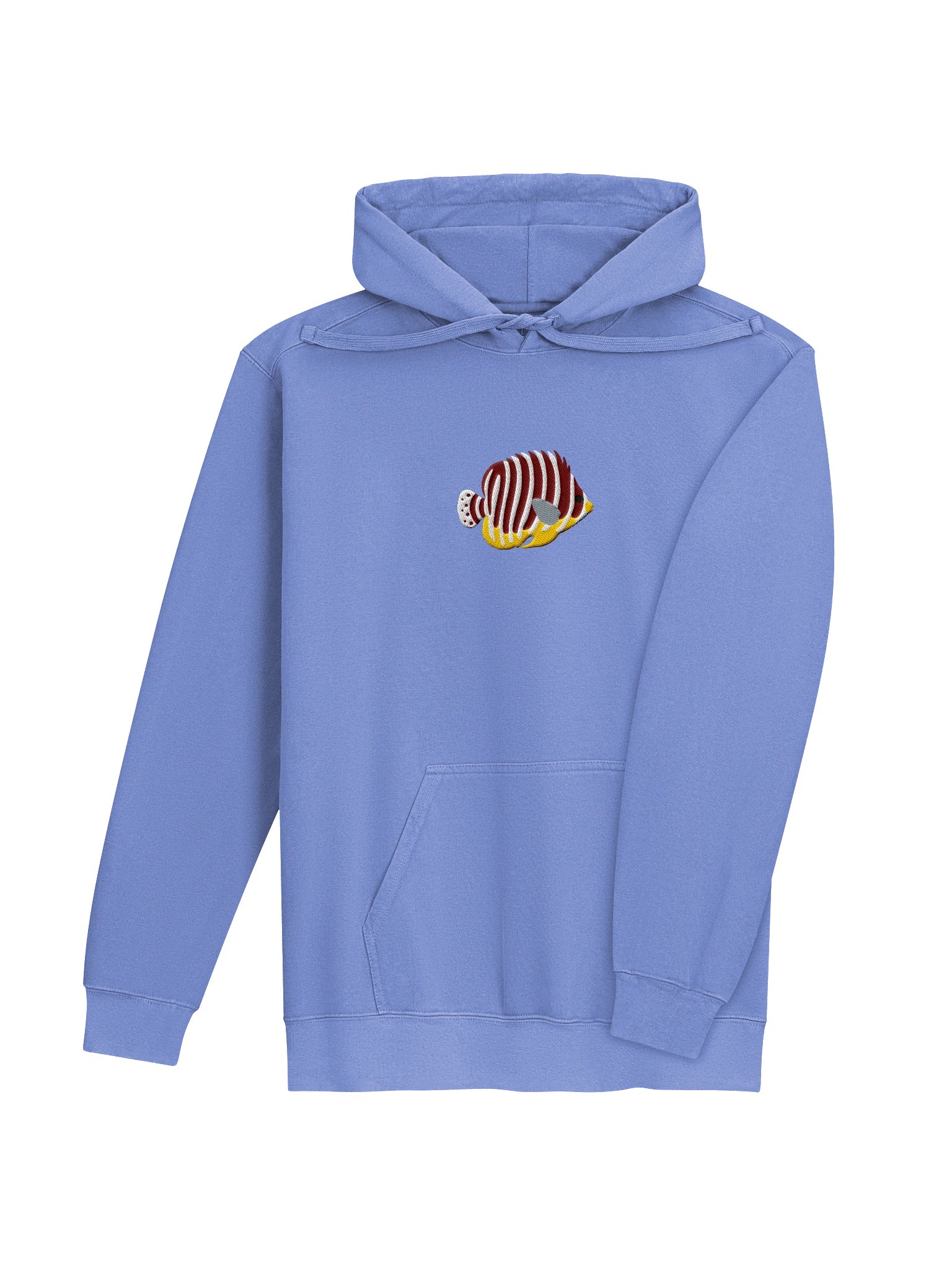 Multibarred Angelfish Embroidered Hoodie | Saltwater Reef Aquarium Fish & Ocean Lover Apparel product image (7)