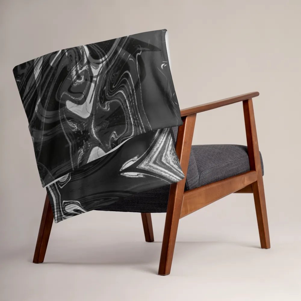 Black and White Swarm Pattern Urban Design Throw Blanket product image (15)