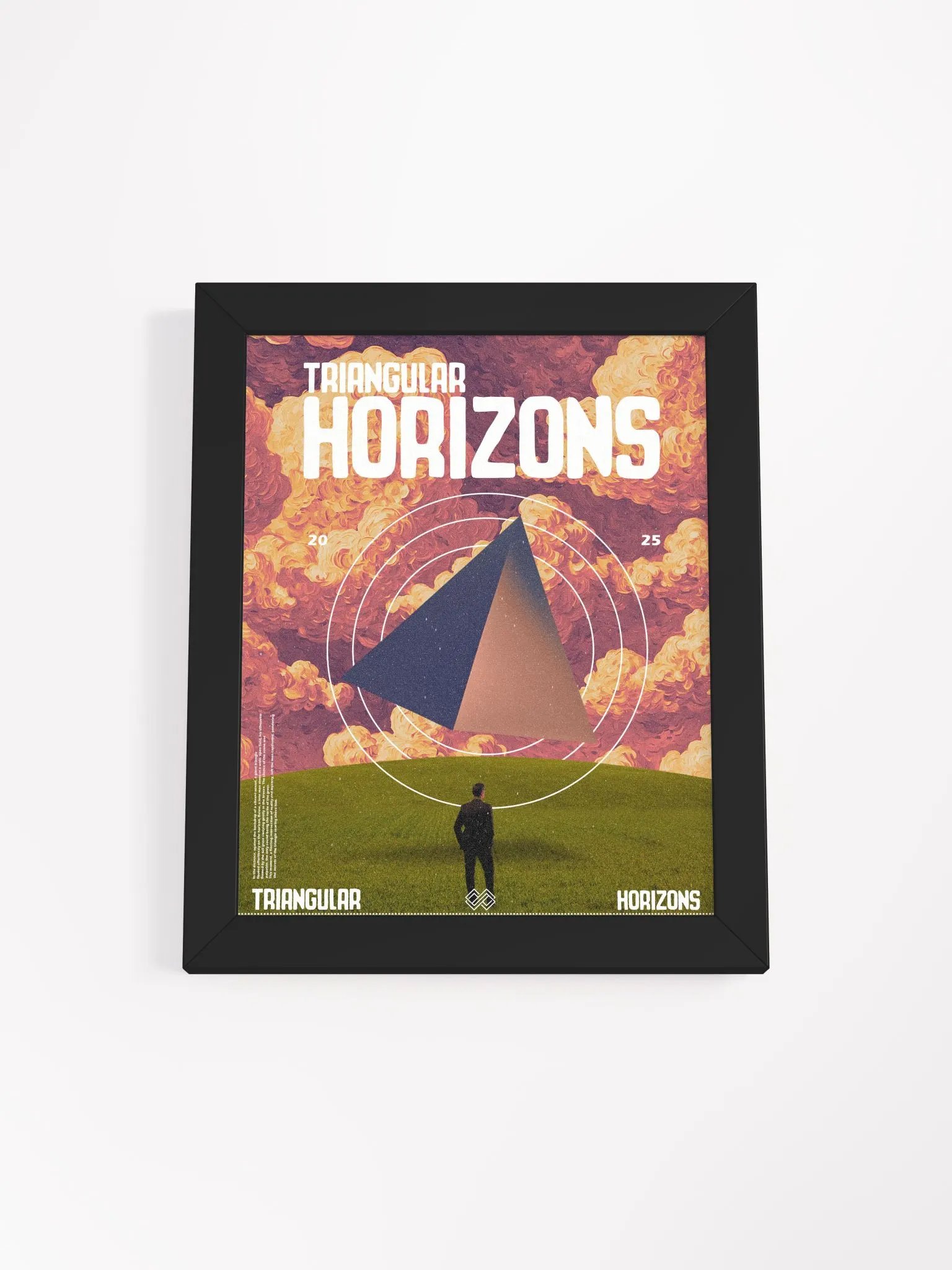 Triangular Horizons Framed High-Quality Matte Poster product image (3)
