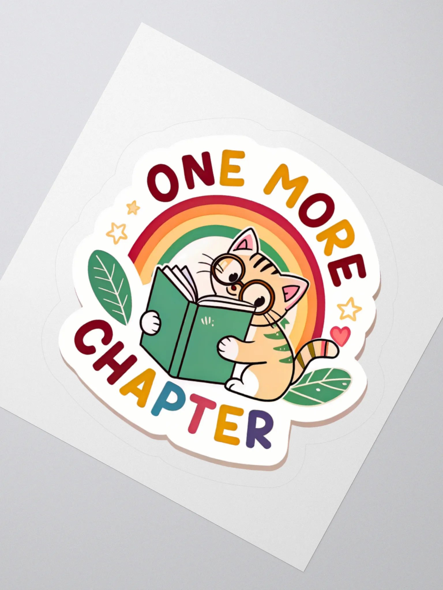 Rainbow Reading Cat Stickers product image (6)