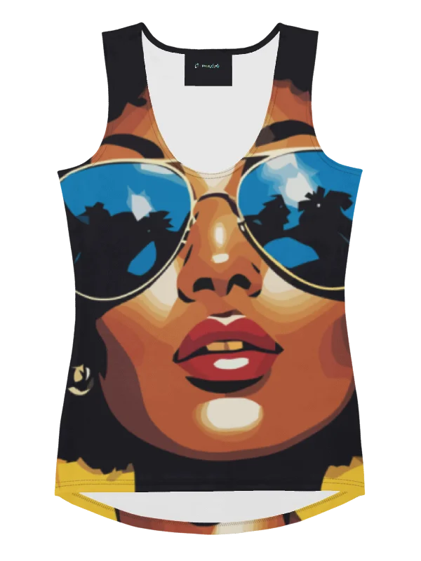 Caribbean Apples - Warm Caribbean Summer Retro | Form-Fitting Women's Tank Top product image (1)