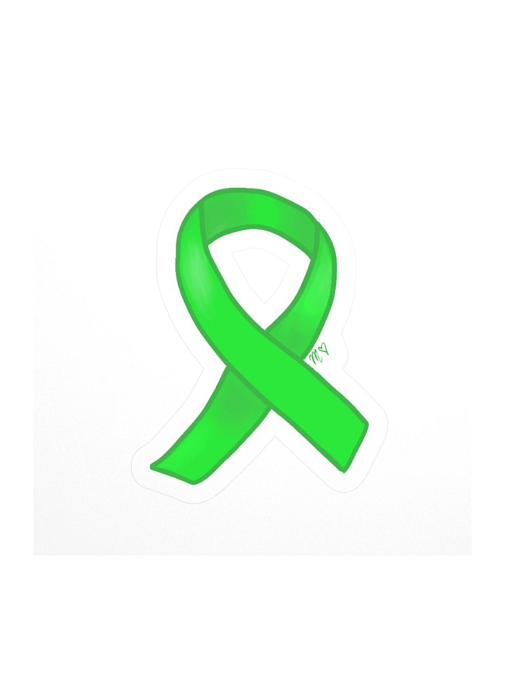 Lime Green Ribbon Sticker (Hand Drawn) product image (1)