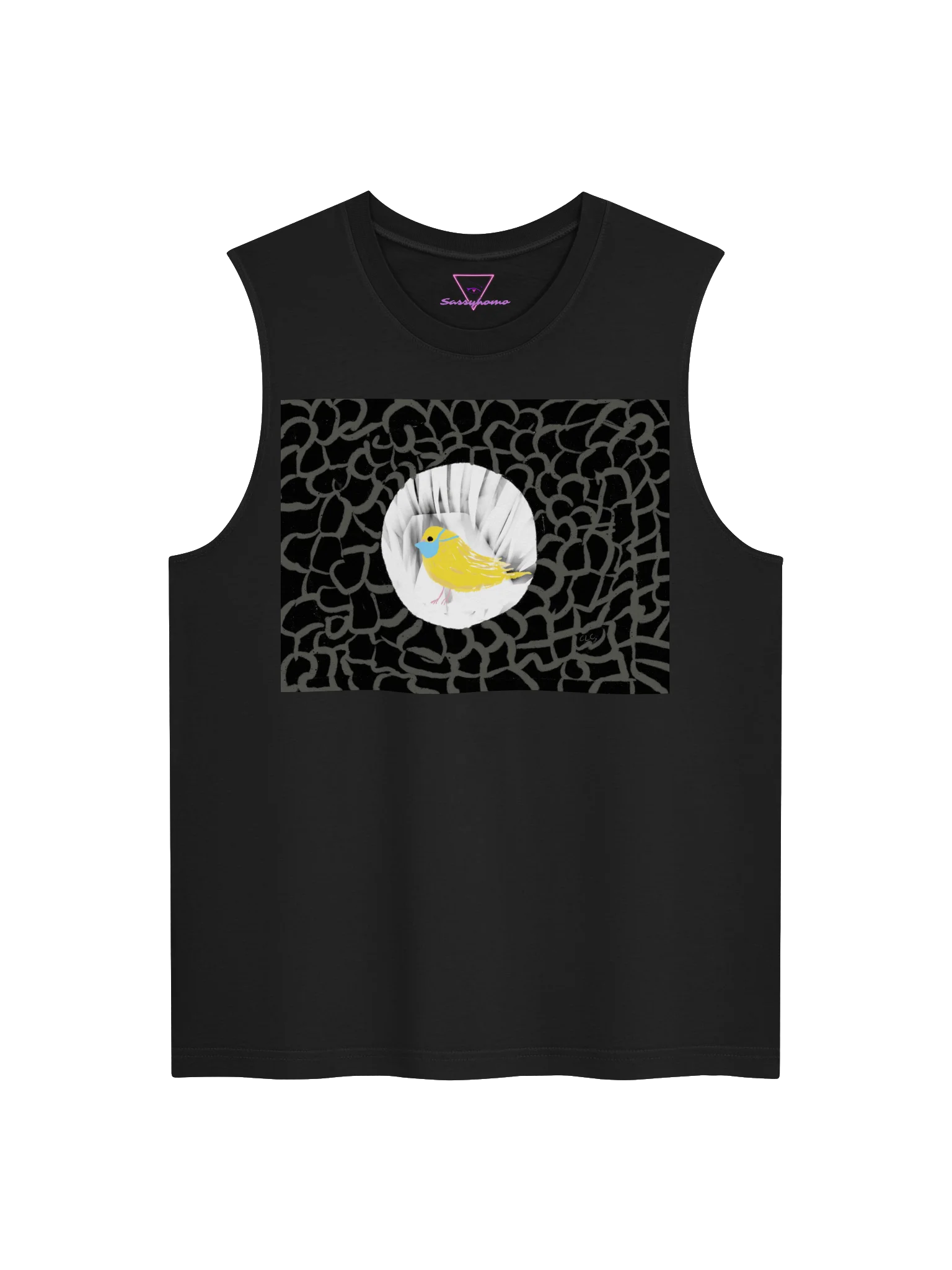 Canary In The Coalmine (mask version) muscle tee product image (1)